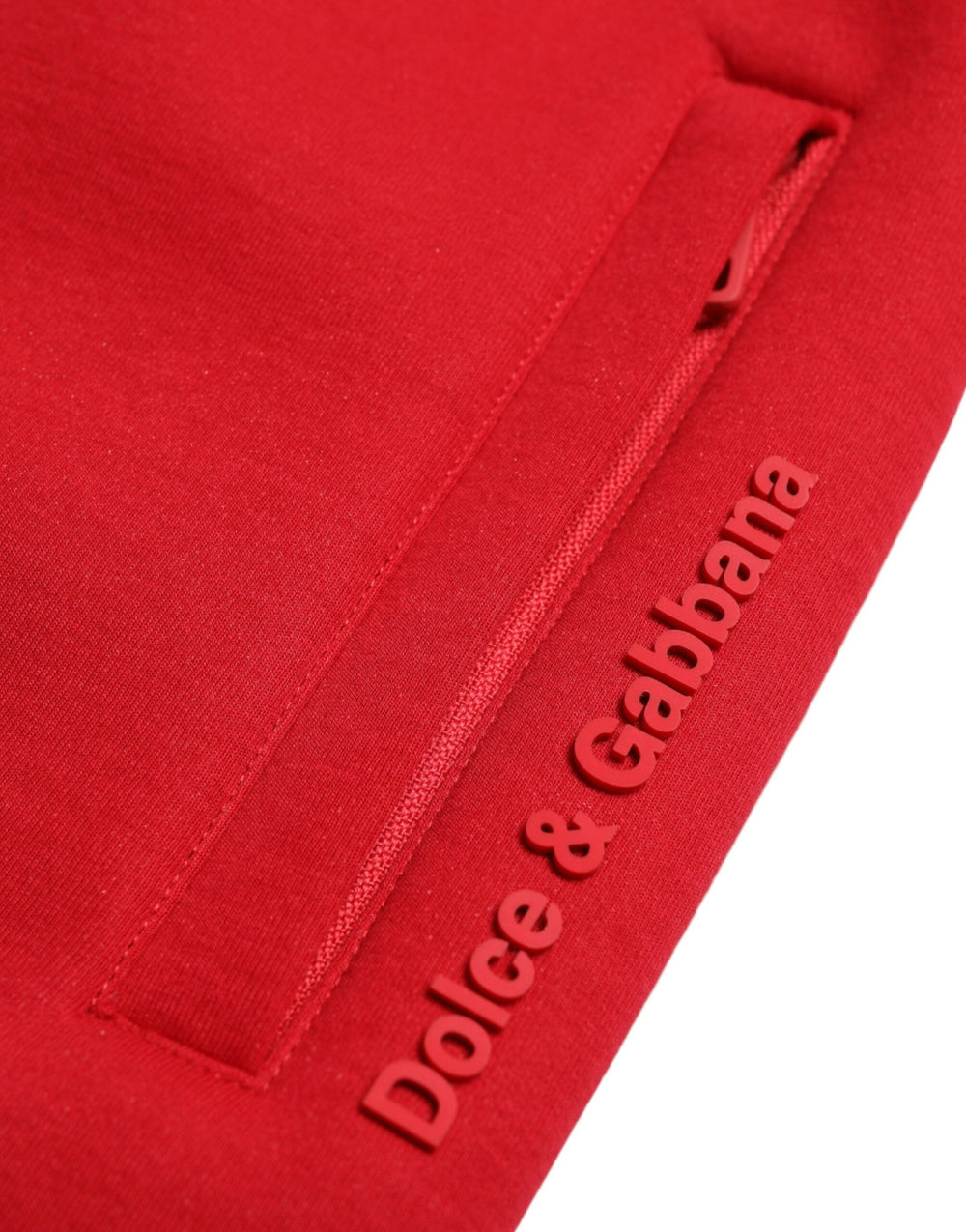 Dolce & Gabbana Cotton Blend Skinny Jogger Pants in Red
