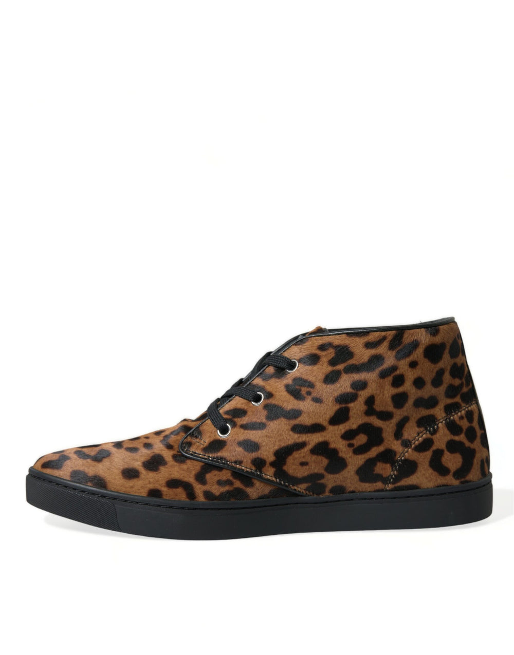 Dolce & Gabbana Pony Hair Sneakers in Brown Leopard