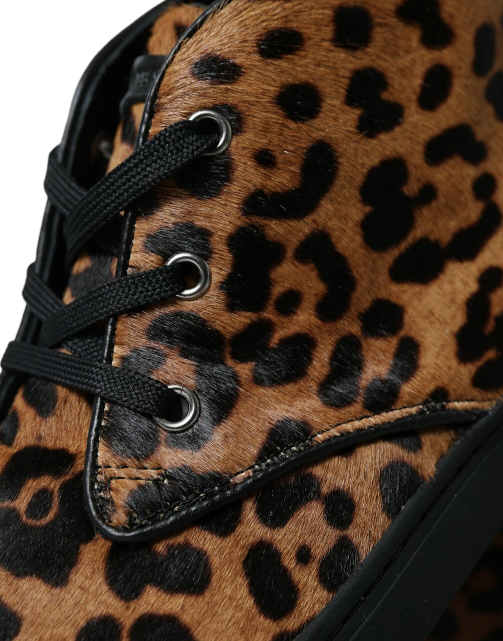 Dolce & Gabbana Pony Hair Sneakers in Brown Leopard