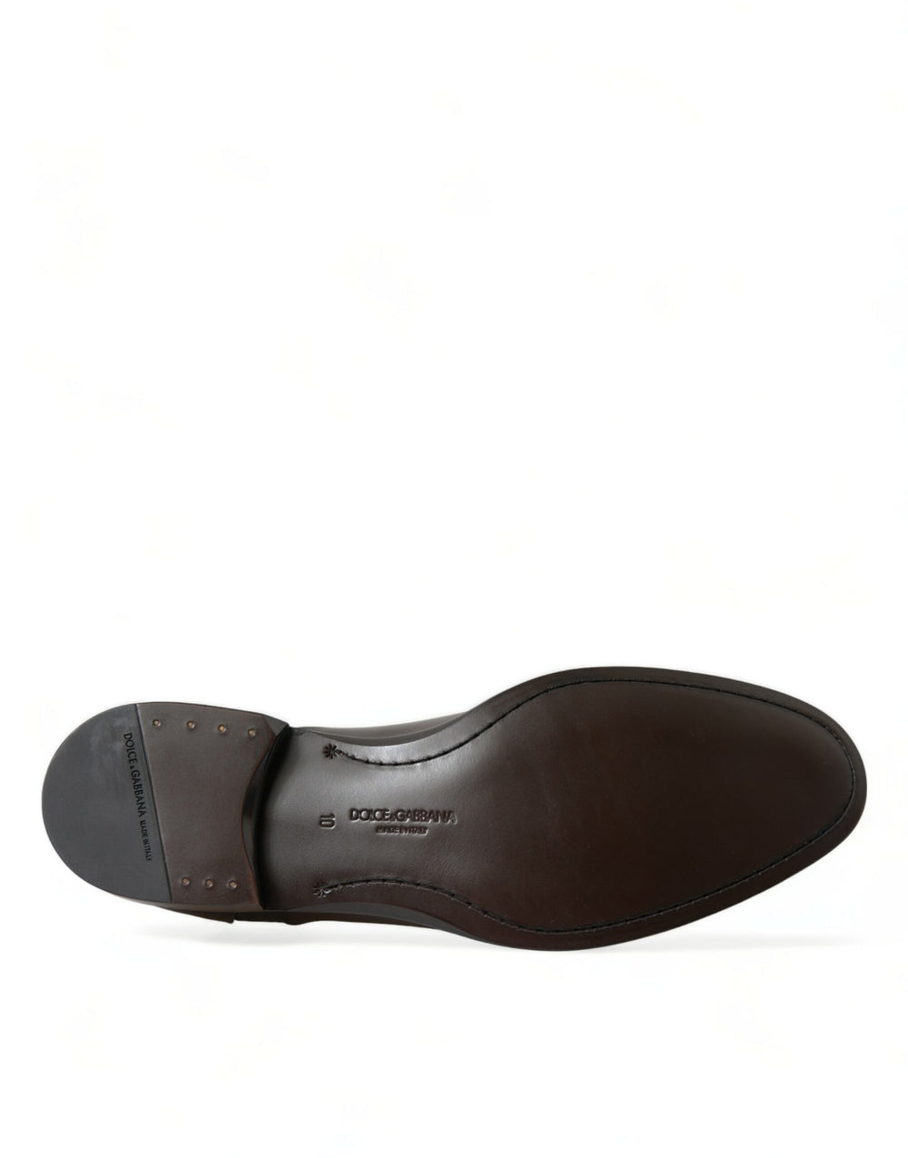 Dolce & Gabbana Caiman and Calfskin Leather Derby Shoes in Brown