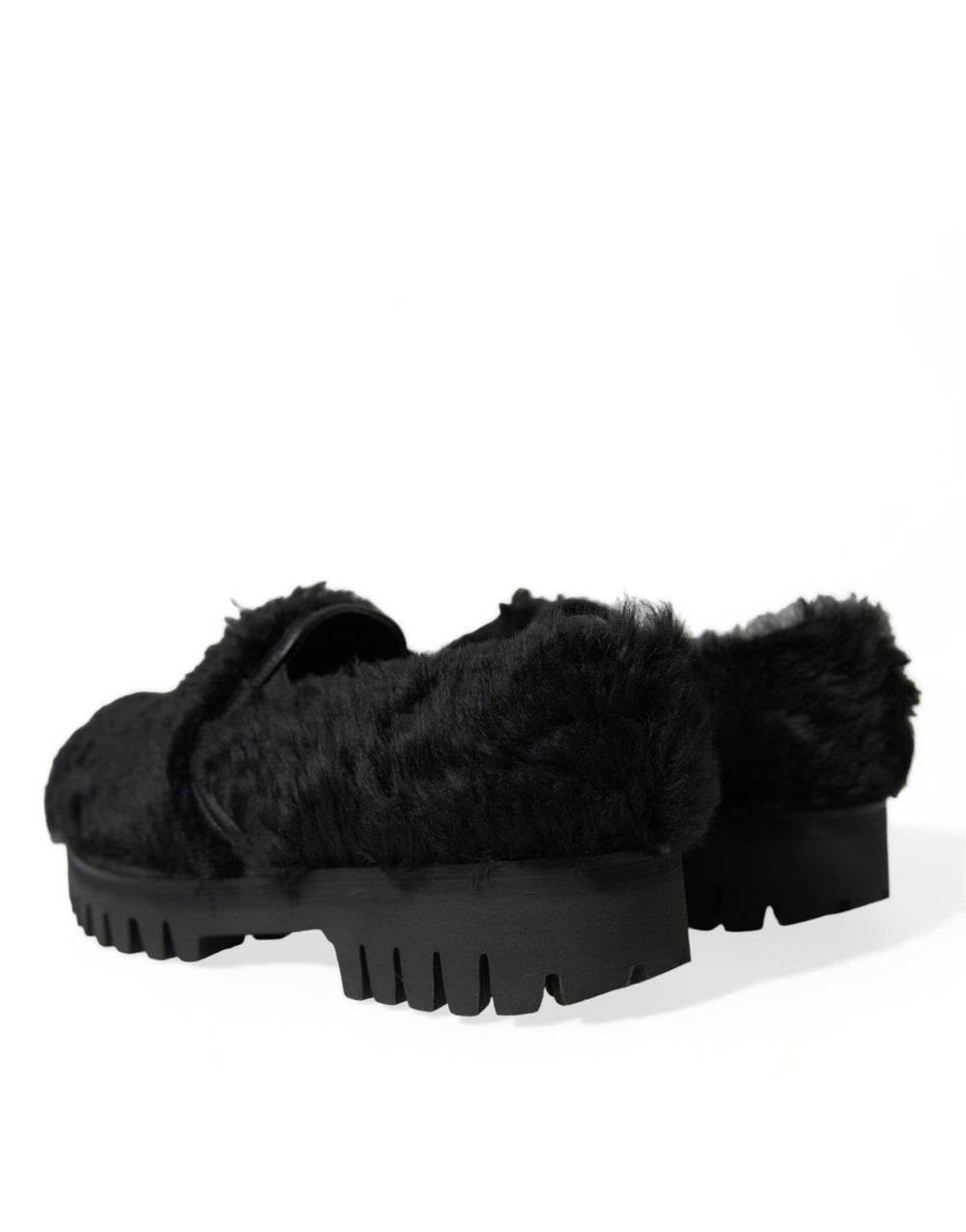 Dolce & Gabbana Lamb and Calf Leather Loafers in Black
