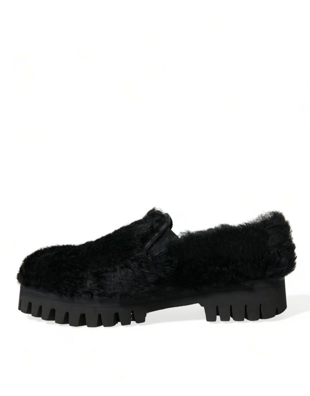 Dolce & Gabbana Lamb and Calf Leather Loafers in Black