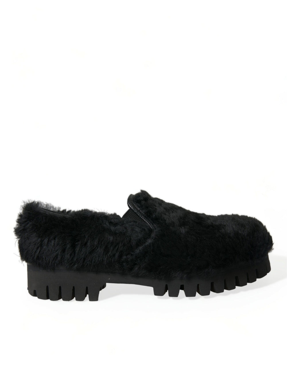Dolce & Gabbana Lamb and Calf Leather Loafers in Black