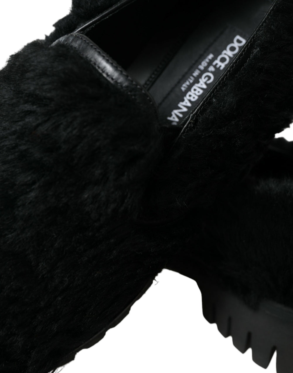 Dolce & Gabbana Lamb and Calf Leather Loafers in Black