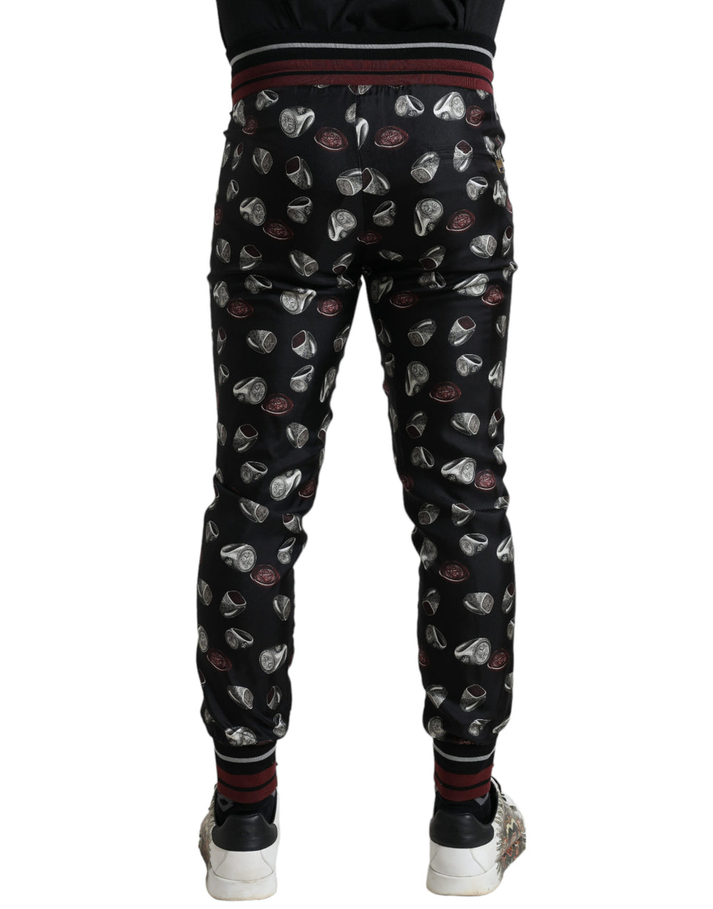 Dolce & Gabbana Silk Jogging Trousers in Black