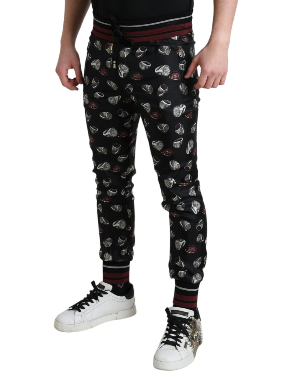 Dolce & Gabbana Silk Jogging Trousers in Black