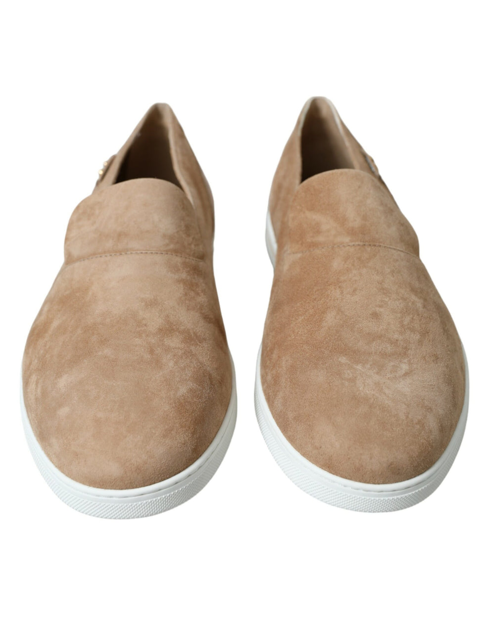 Dolce & Gabbana Suede and Caiman Leather Loafers in Beige