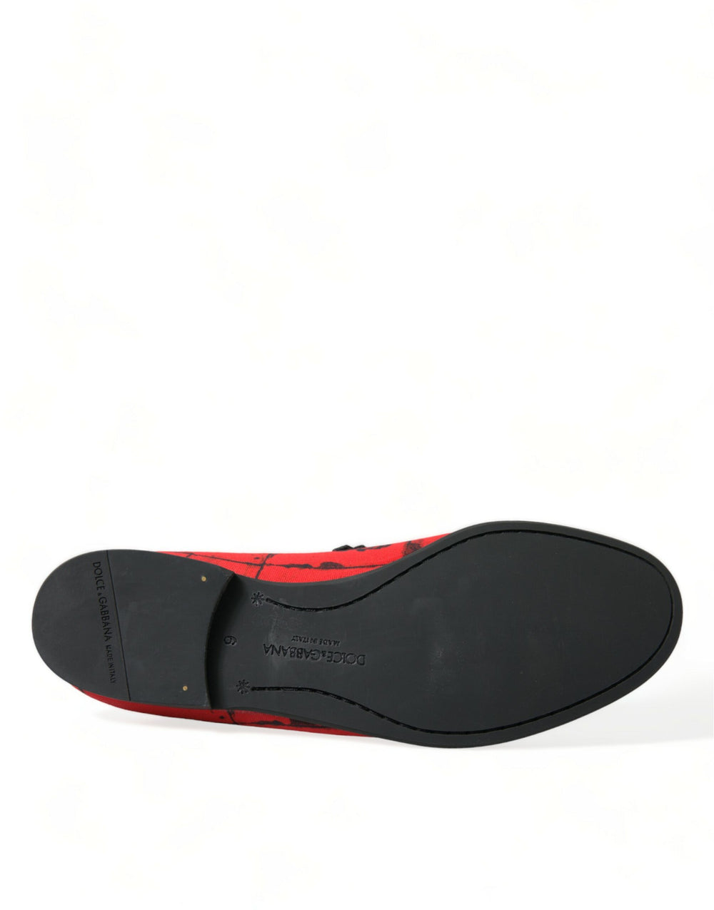 Dolce & Gabbana Torero Printed Loafers in Red and Black