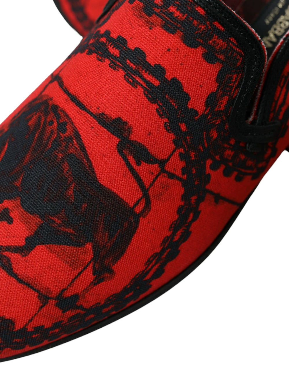Dolce & Gabbana Torero Printed Loafers in Red and Black