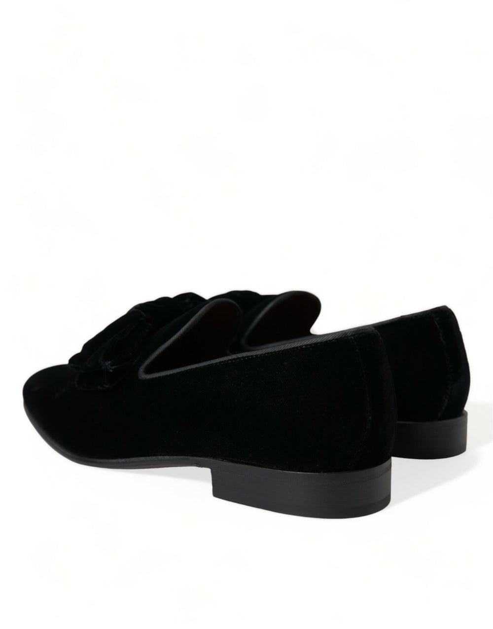 Dolce & Gabbana Velvet Loafers in Black