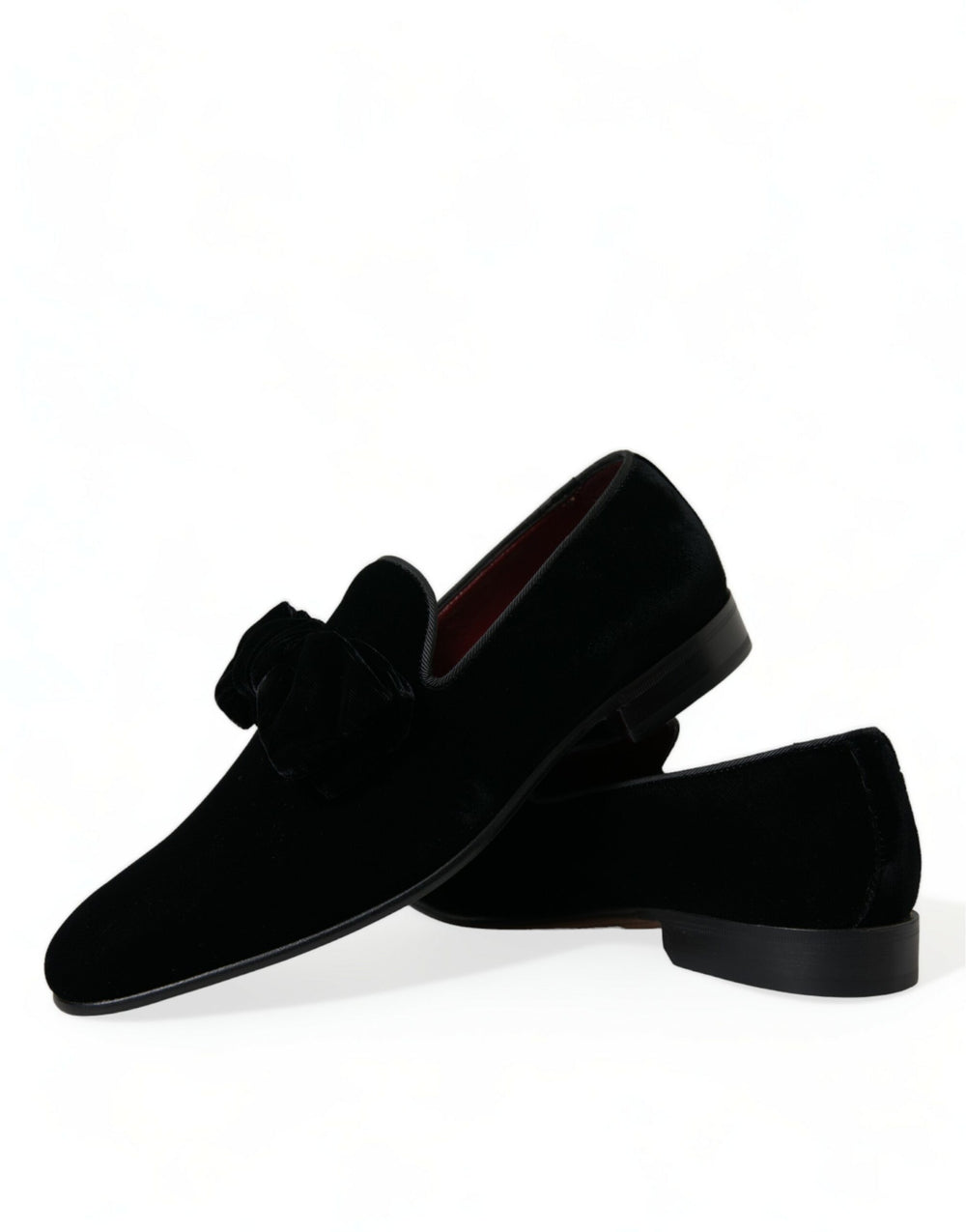 Dolce & Gabbana Velvet Loafers in Black