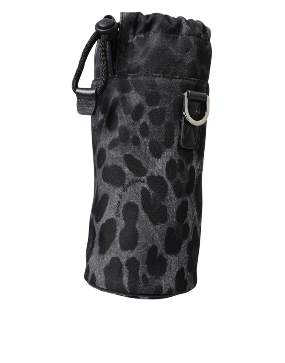 Black Leopard Round Slim Tote Bottle Cage Bag mens luxury fashion - Mens Edit