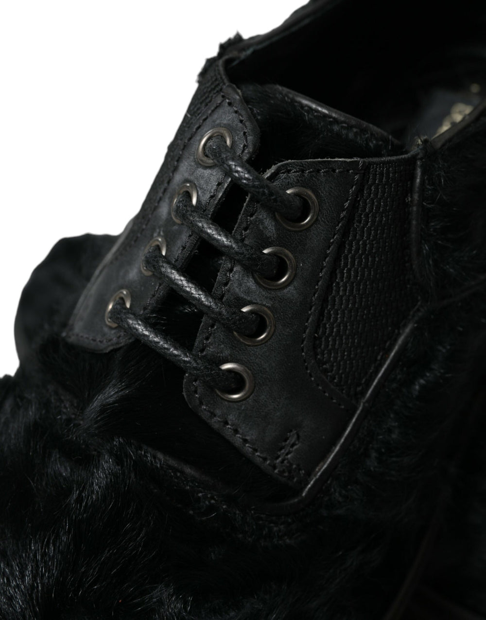 Dolce & Gabbana Leather Derby Shoes in Black
