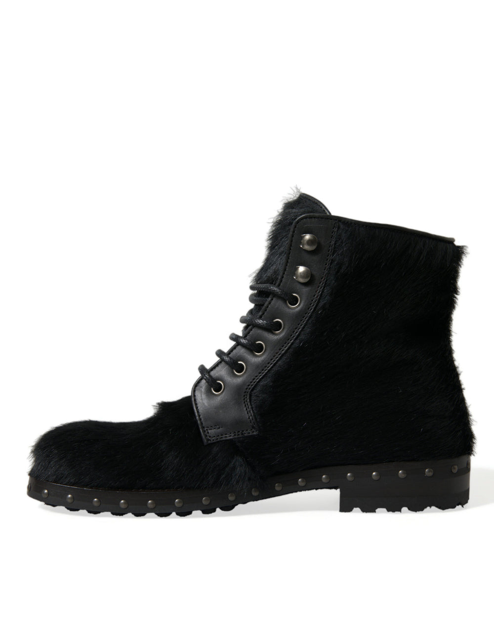 Dolce & Gabbana Calf Leather Mid-Calf Boots in Black