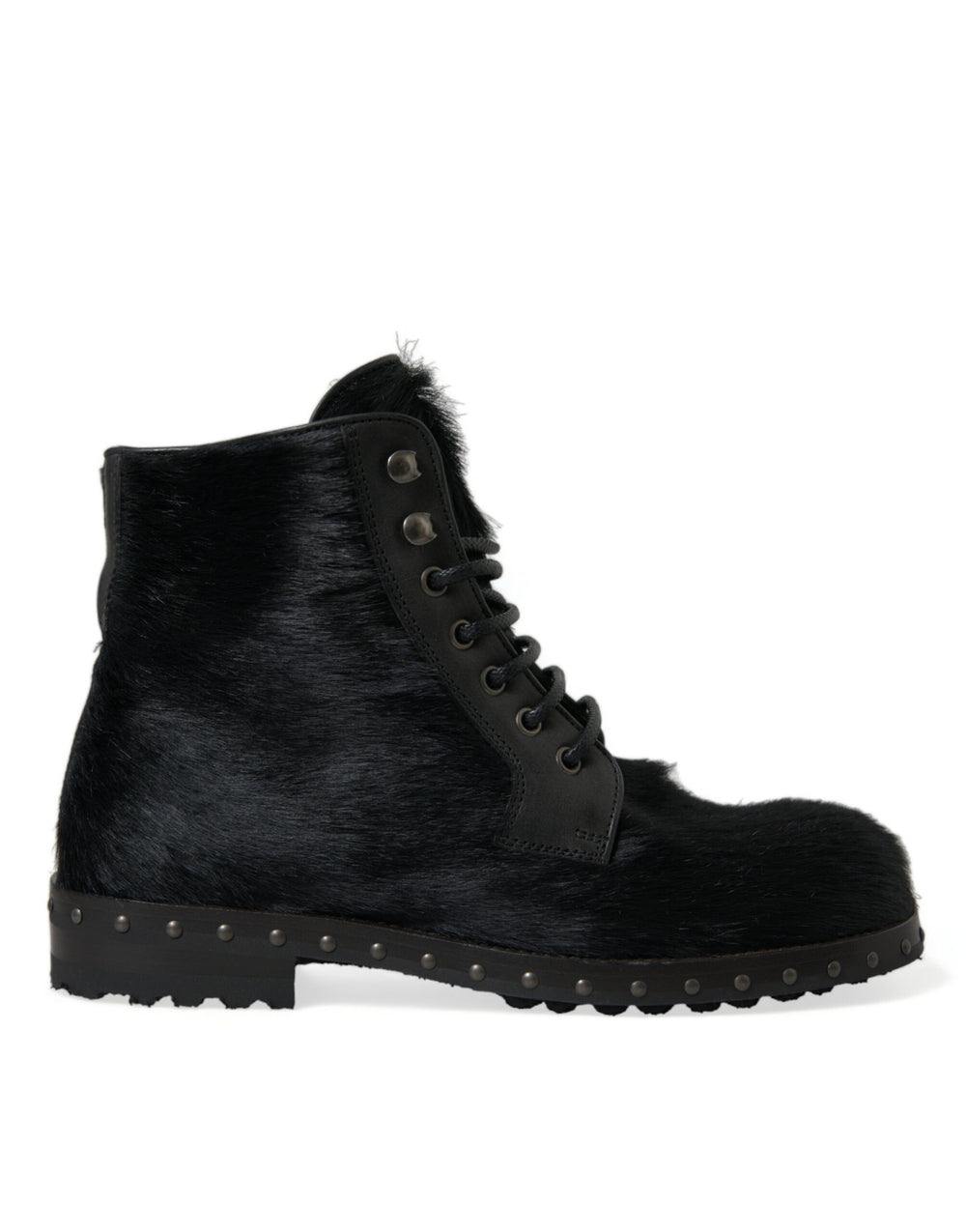 Dolce & Gabbana Calf Leather Mid-Calf Boots in Black