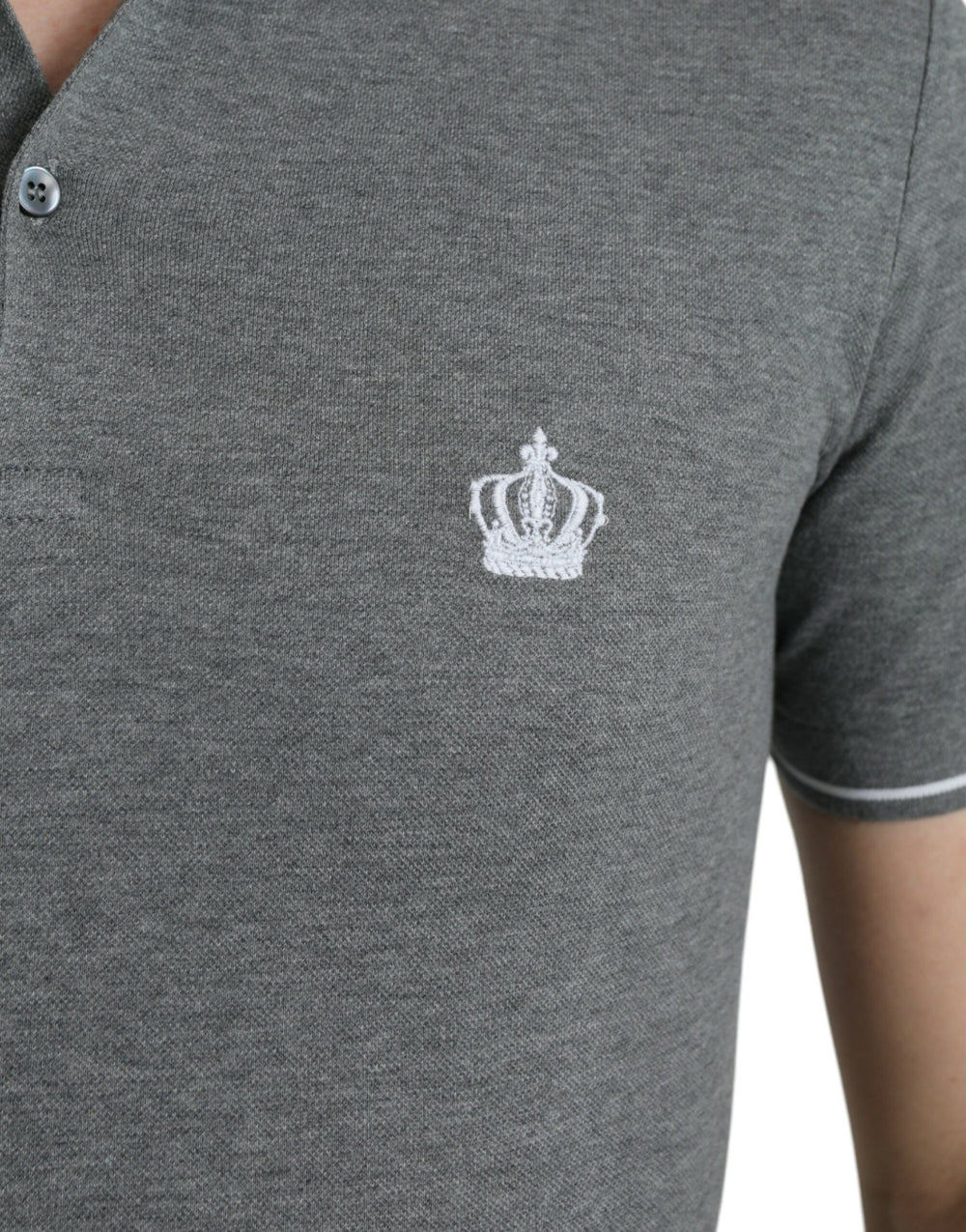Dolce & Gabbana Cotton Polo Shirt in Grey