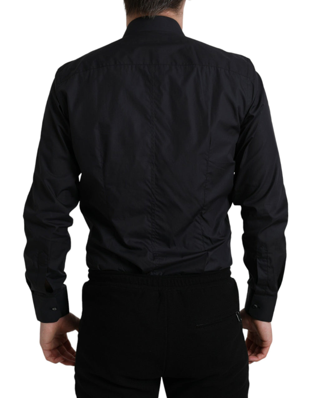 Dolce & Gabbana 100% Cotton Poplin Dress Shirt in Navy Blue