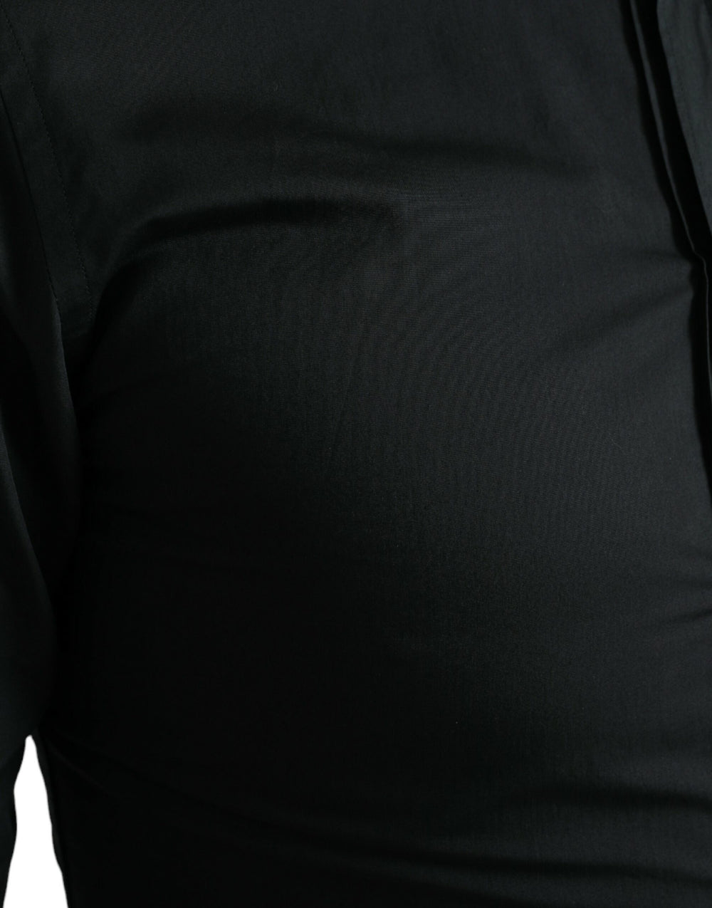 Dolce & Gabbana Cotton-Silk GOLD Dress Shirt in Black