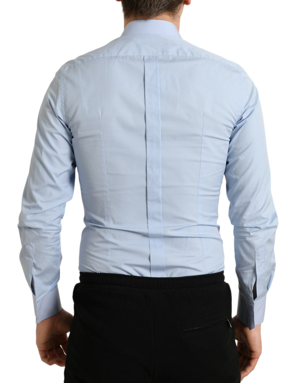 Dolce & Gabbana Cotton Poplin Dress Shirt in Sky Blue