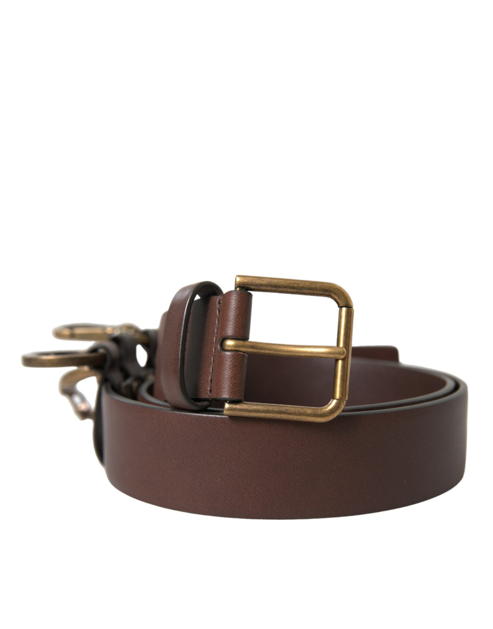 Dolce & Gabbana Calf Leather Belt in Brown