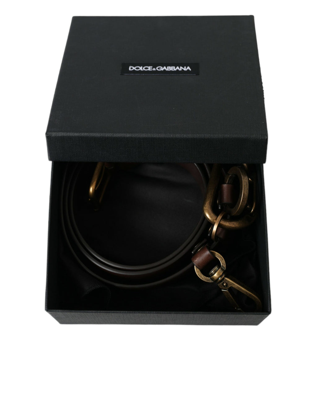 Dolce & Gabbana Calf Leather Belt in Brown
