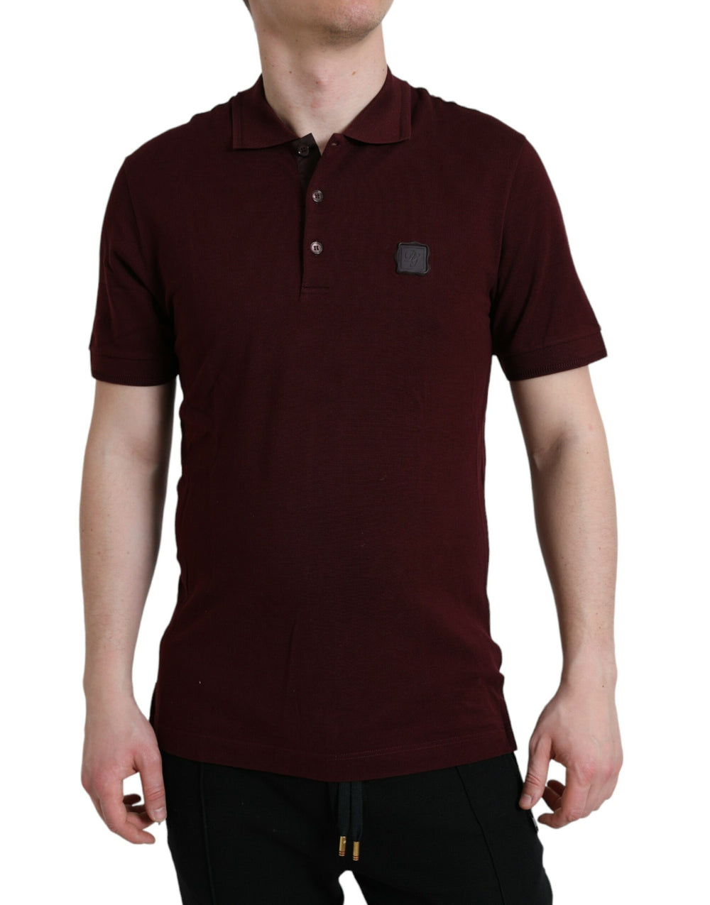 Dolce & Gabbana Cotton Polo Shirt in Maroon