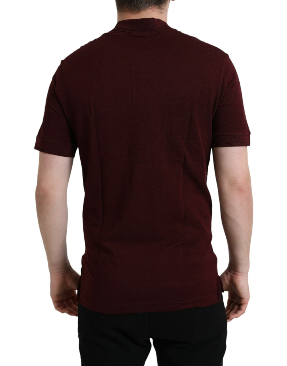 Dolce & Gabbana Cotton Polo Shirt in Maroon