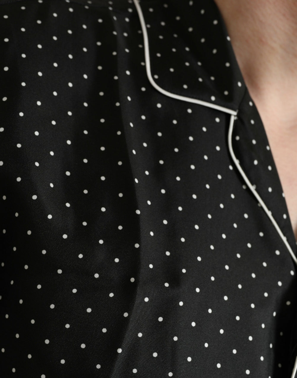 Dolce & Gabbana 100% Silk Long Sleeve Shirt in Black