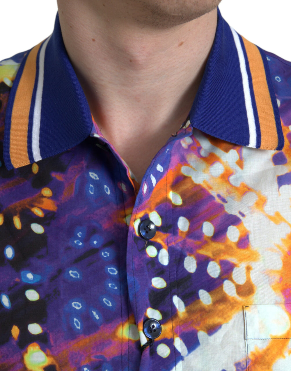 Dolce & Gabbana 100% Cotton Luminarie Print Casual Shirt in Multicolour