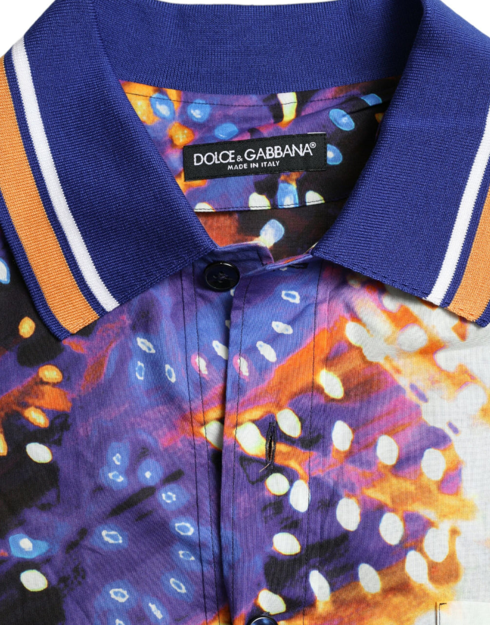 Dolce & Gabbana 100% Cotton Luminarie Print Casual Shirt in Multicolour