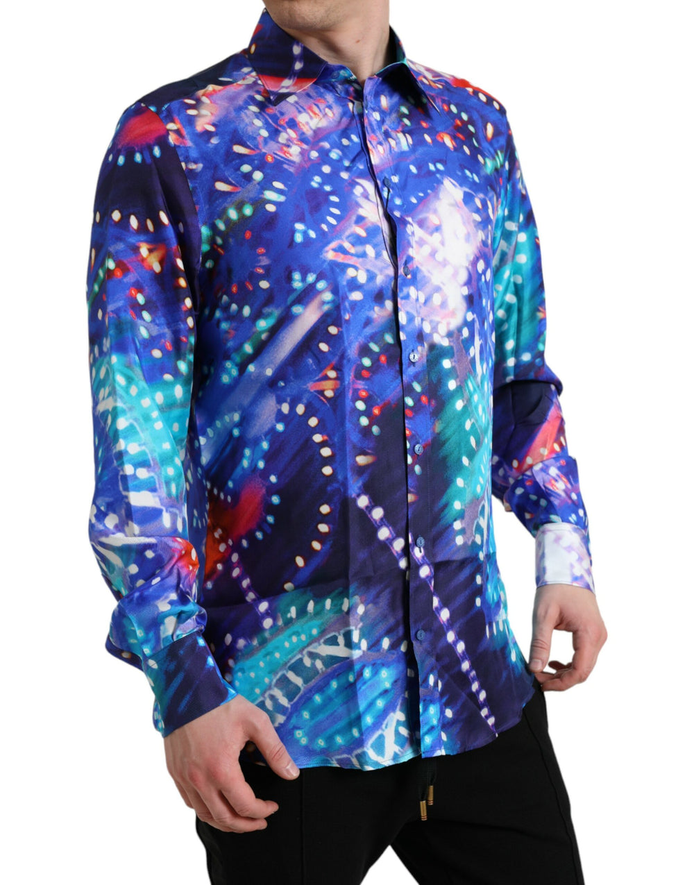 Dolce & Gabbana 100% Silk Slim MARTINI Shirt in Multicolour
