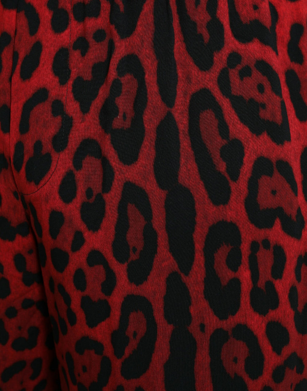 Dolce & Gabbana Viscose Bermuda Shorts in Red Leopard Print