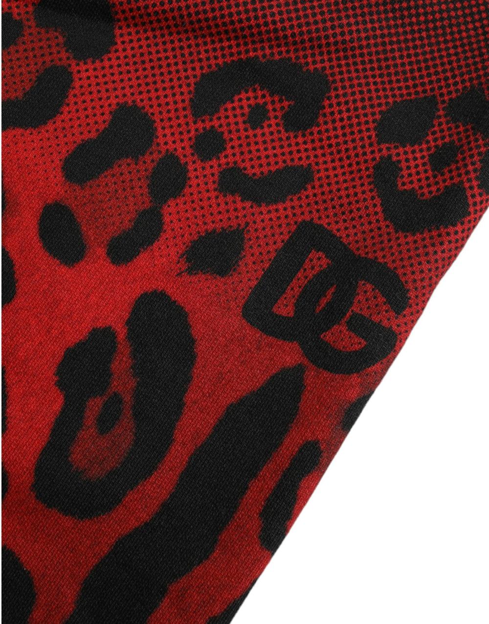 Dolce & Gabbana 100% Cotton Bermuda Shorts in Red Leopard Print