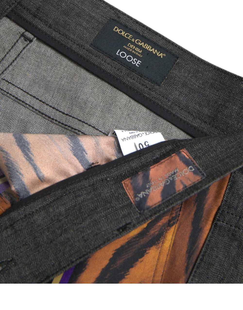Dolce & Gabbana Cotton Silk Tapered Trousers in Multicolor