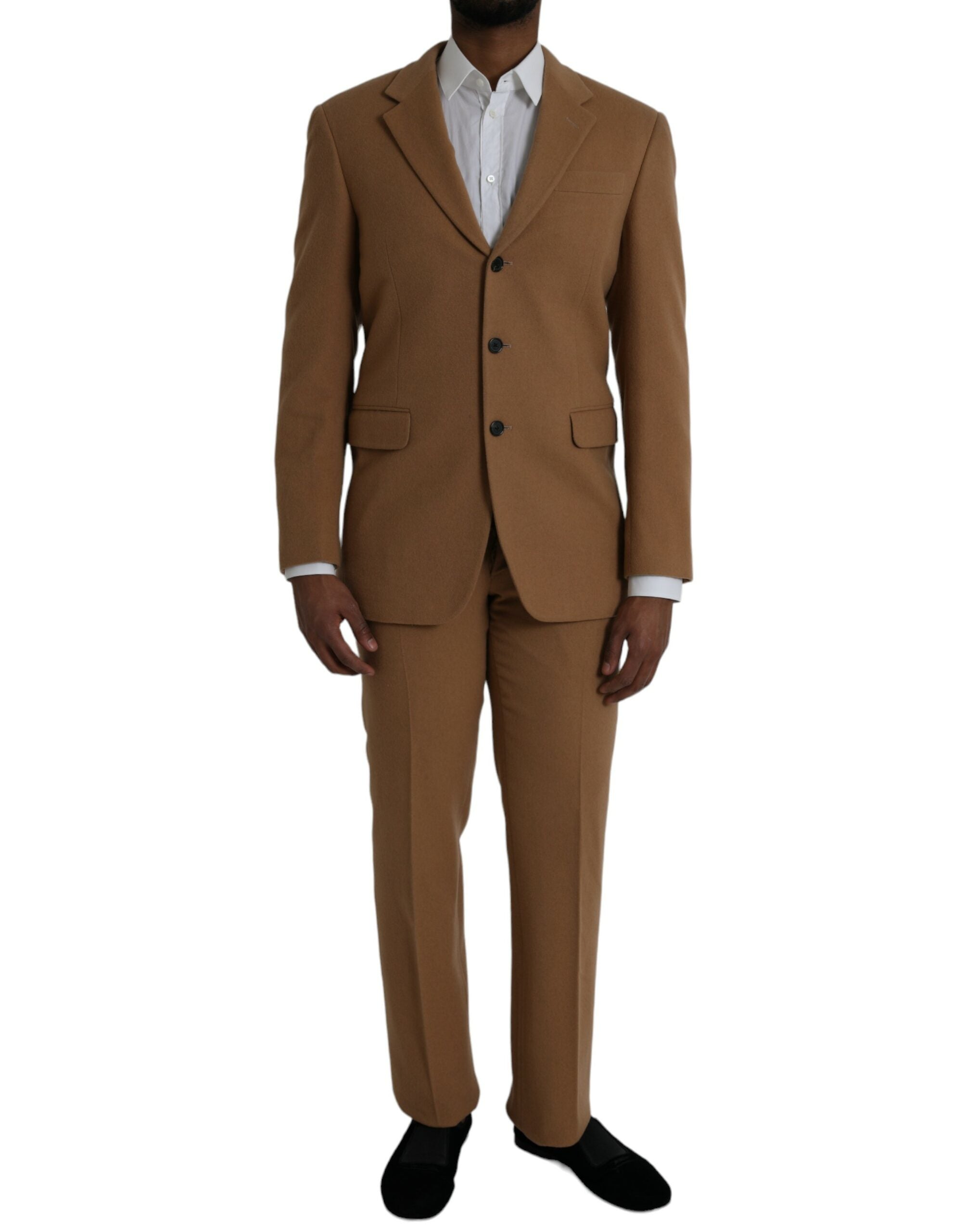 Prada 100% Cashmere Two-Piece Suit in Brown