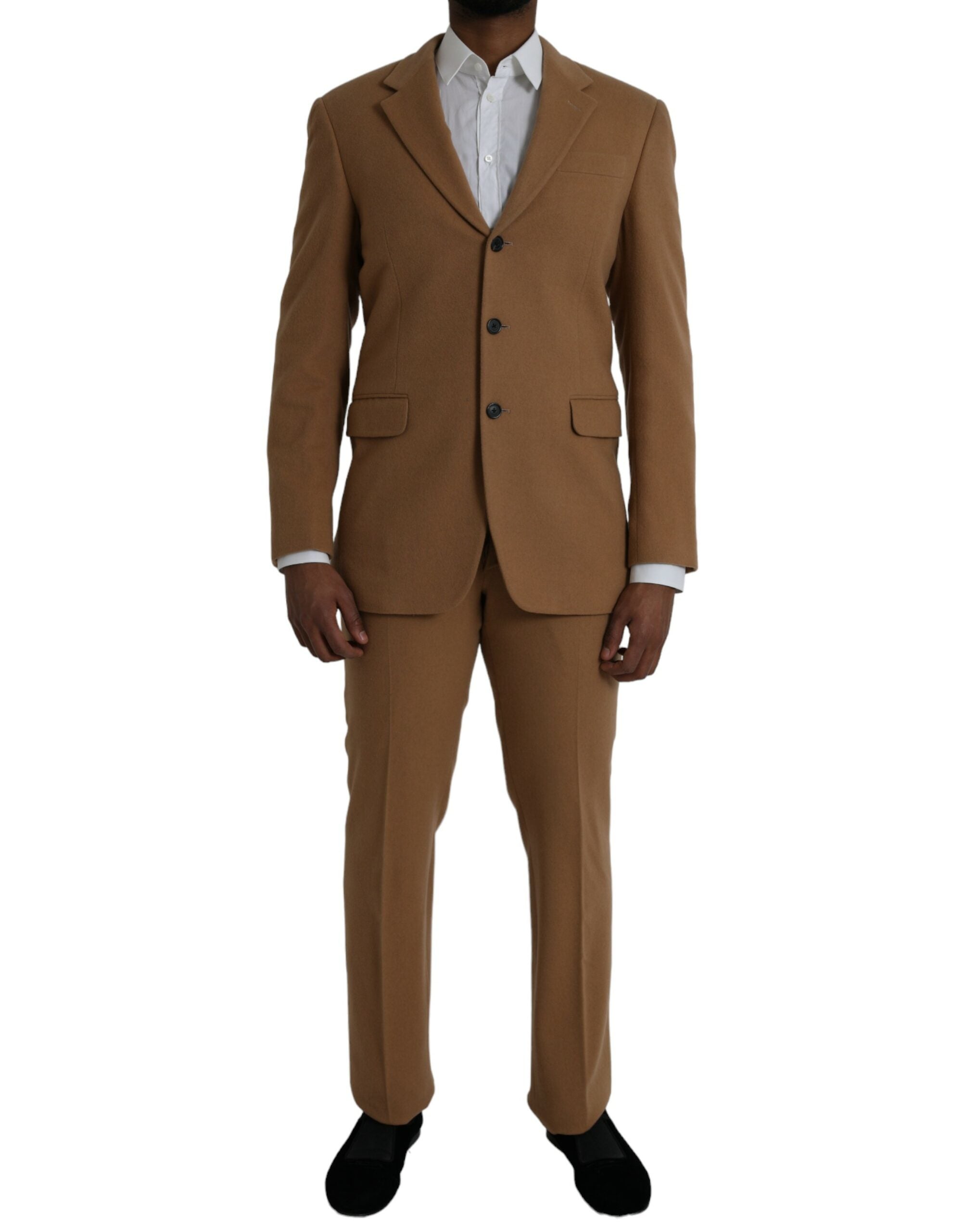 Prada 100% Cashmere Two-Piece Suit in Brown