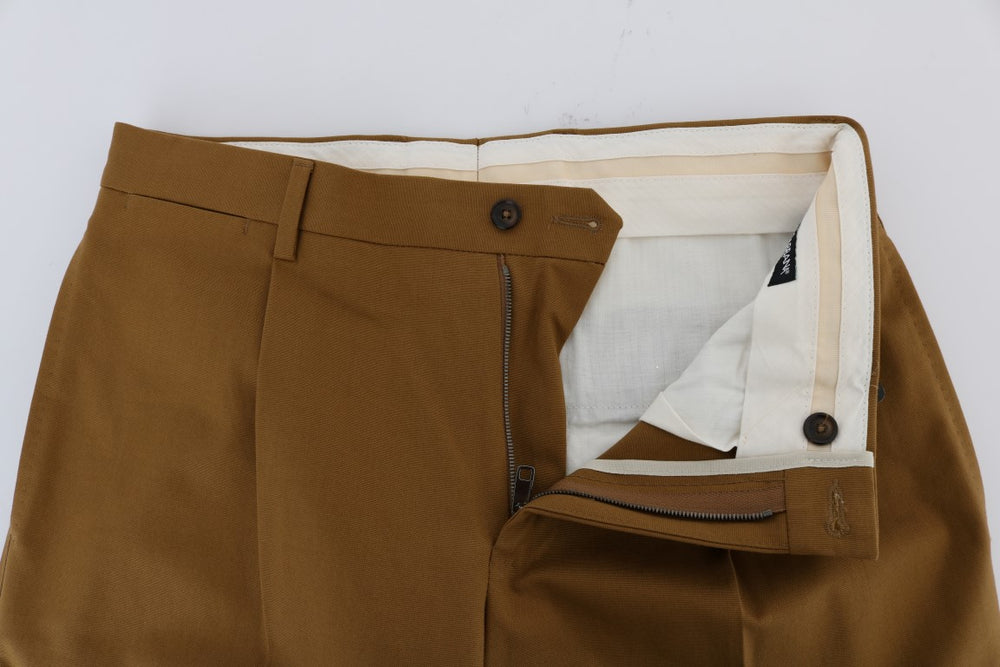 Dolce & Gabbana Cotton Stretch Trousers in Brown
