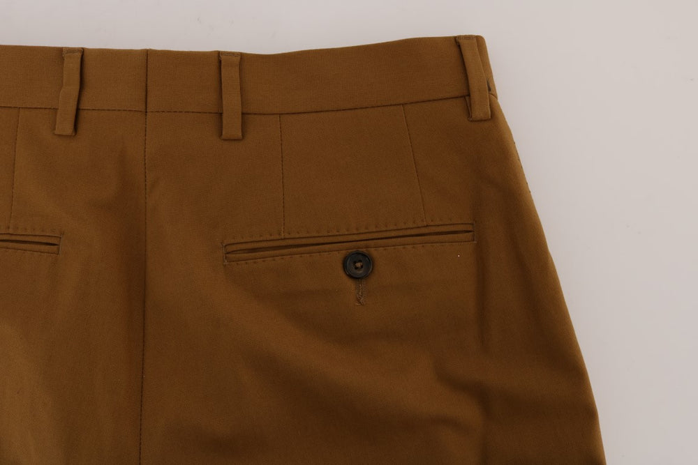 Dolce & Gabbana Cotton Stretch Trousers in Brown