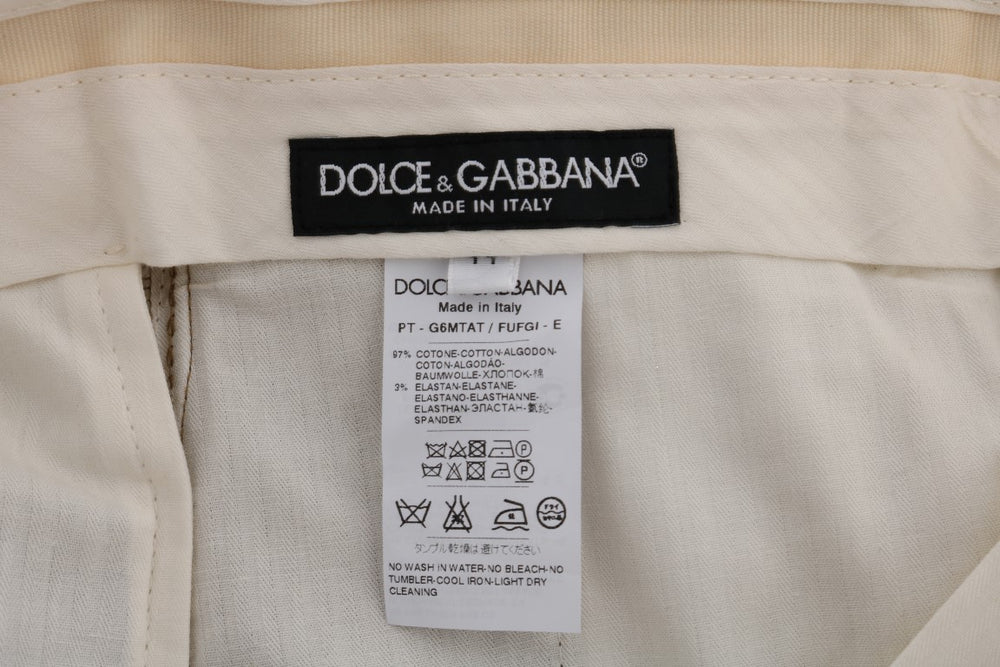 Dolce & Gabbana Cotton Stretch Trousers in Brown