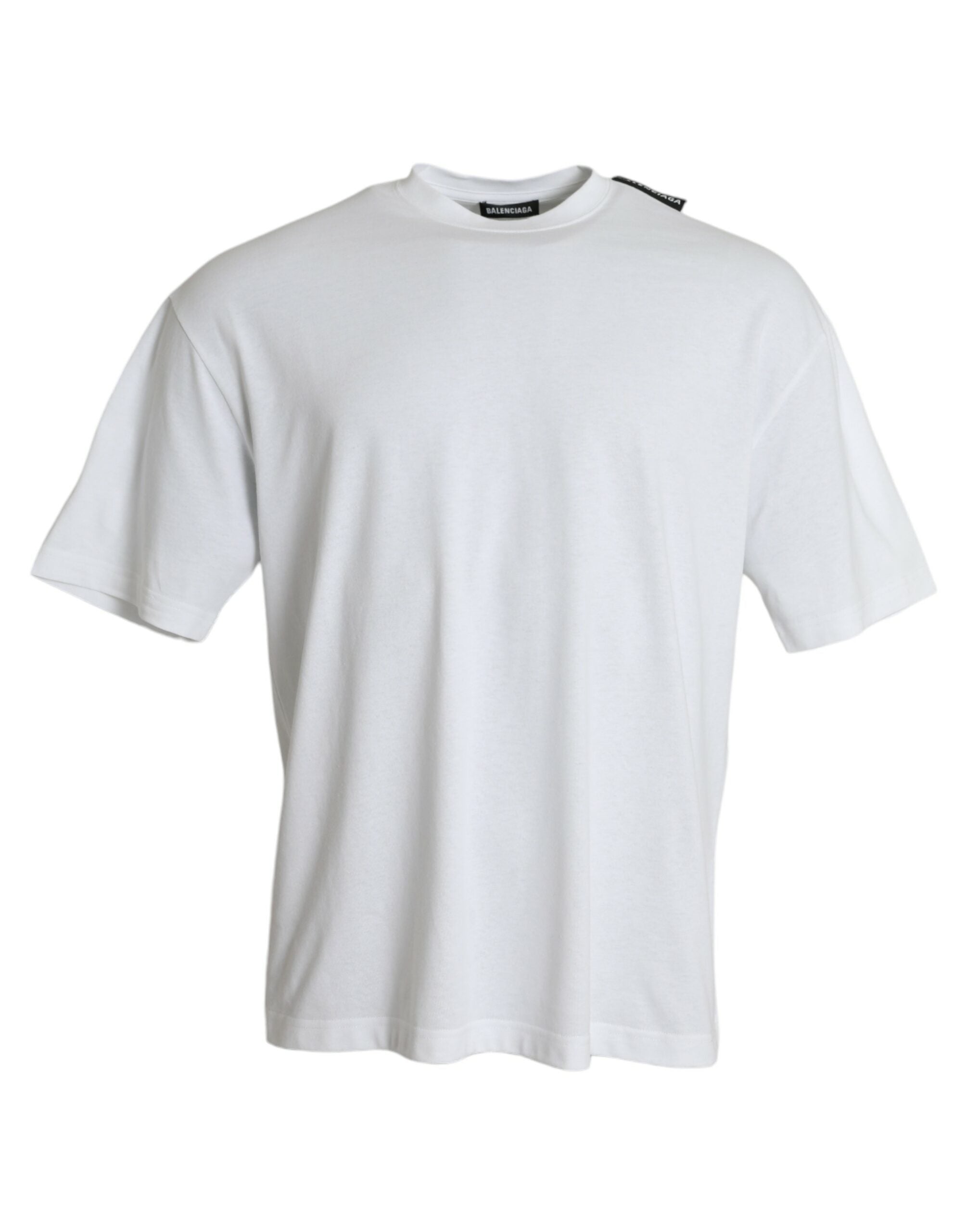 Balenciaga 100% Cotton T-shirt in Off White