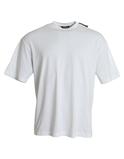 Balenciaga 100% Cotton T-shirt in Off White