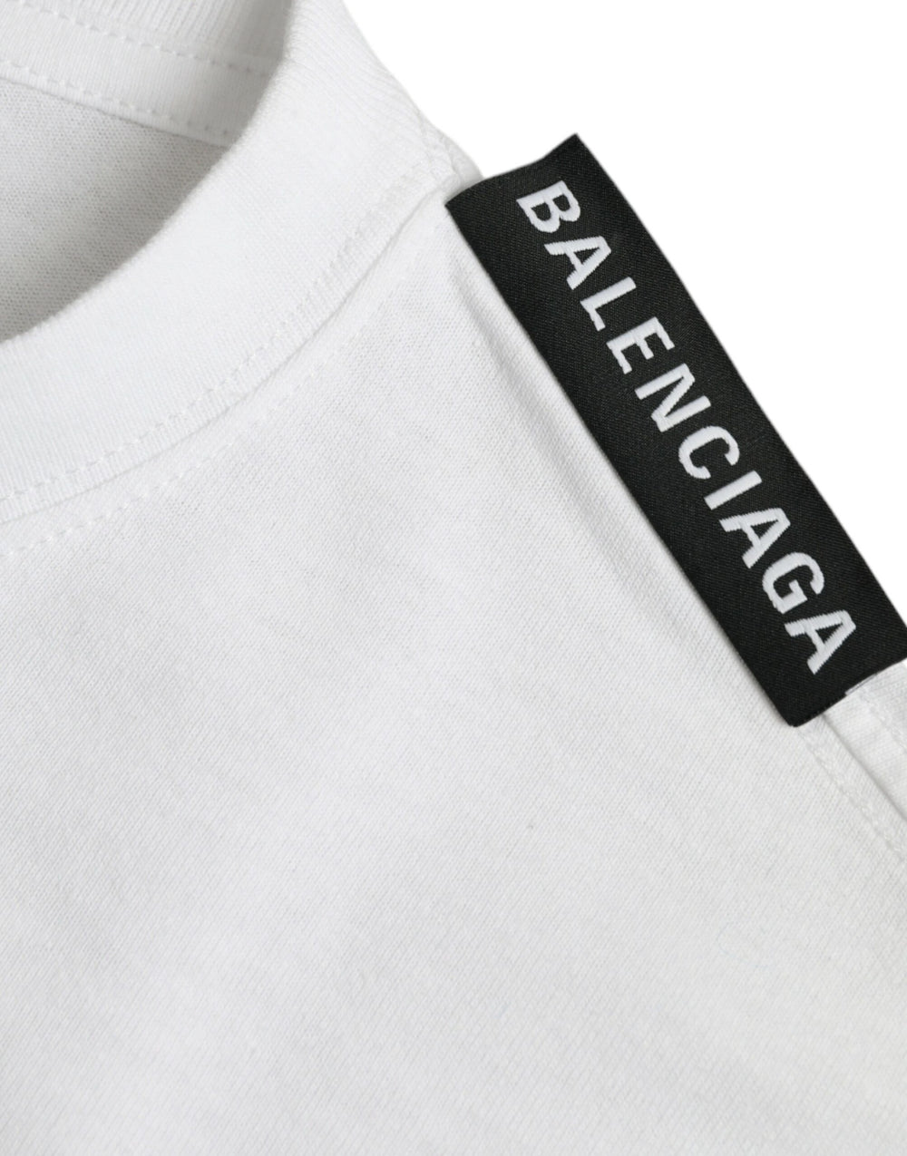 Balenciaga 100% Cotton T-shirt in Off White