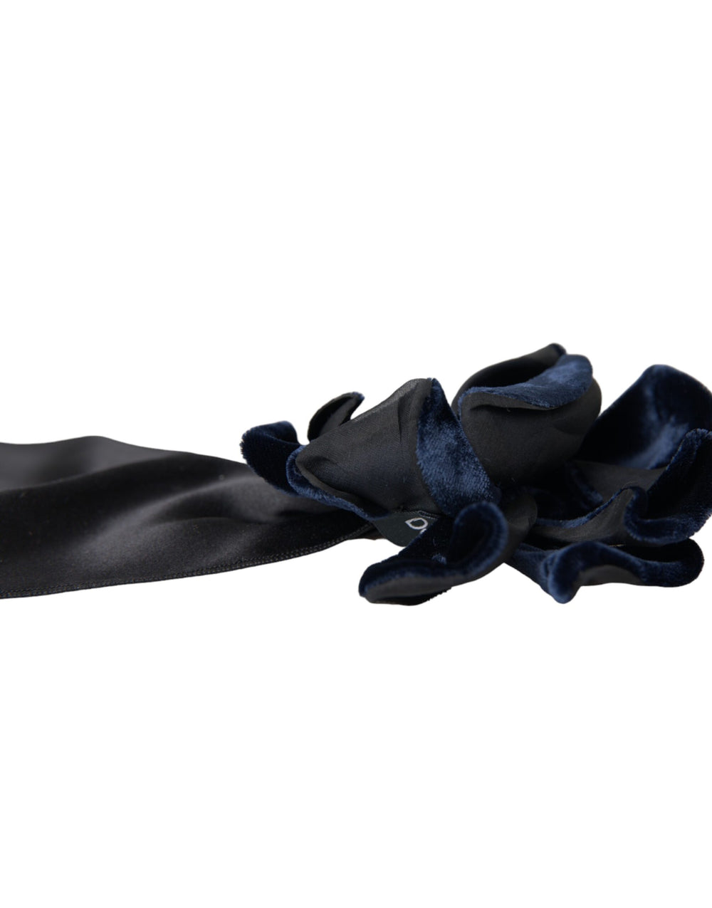 Dolce & Gabbana Silk Floral Hair Pin Brooch in Black