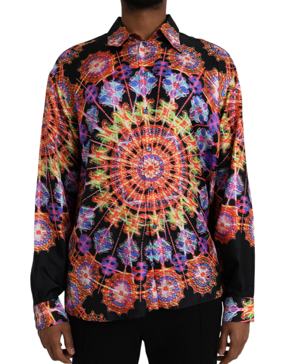 Dolce & Gabbana 100% Silk Casual Shirt in Multicolor