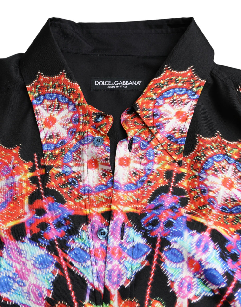 Dolce & Gabbana 100% Silk Casual Shirt in Multicolor