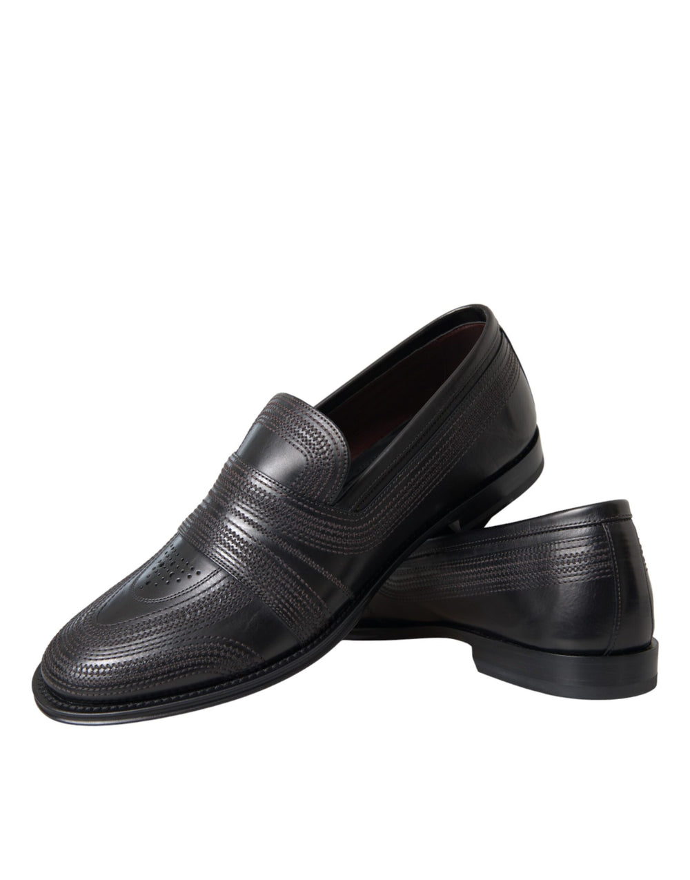 Dolce & Gabbana Calfskin Leather Loafers in Black
