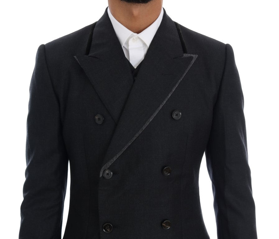 Dolce & Gabbana Wool Three-Piece Suit in Grey
