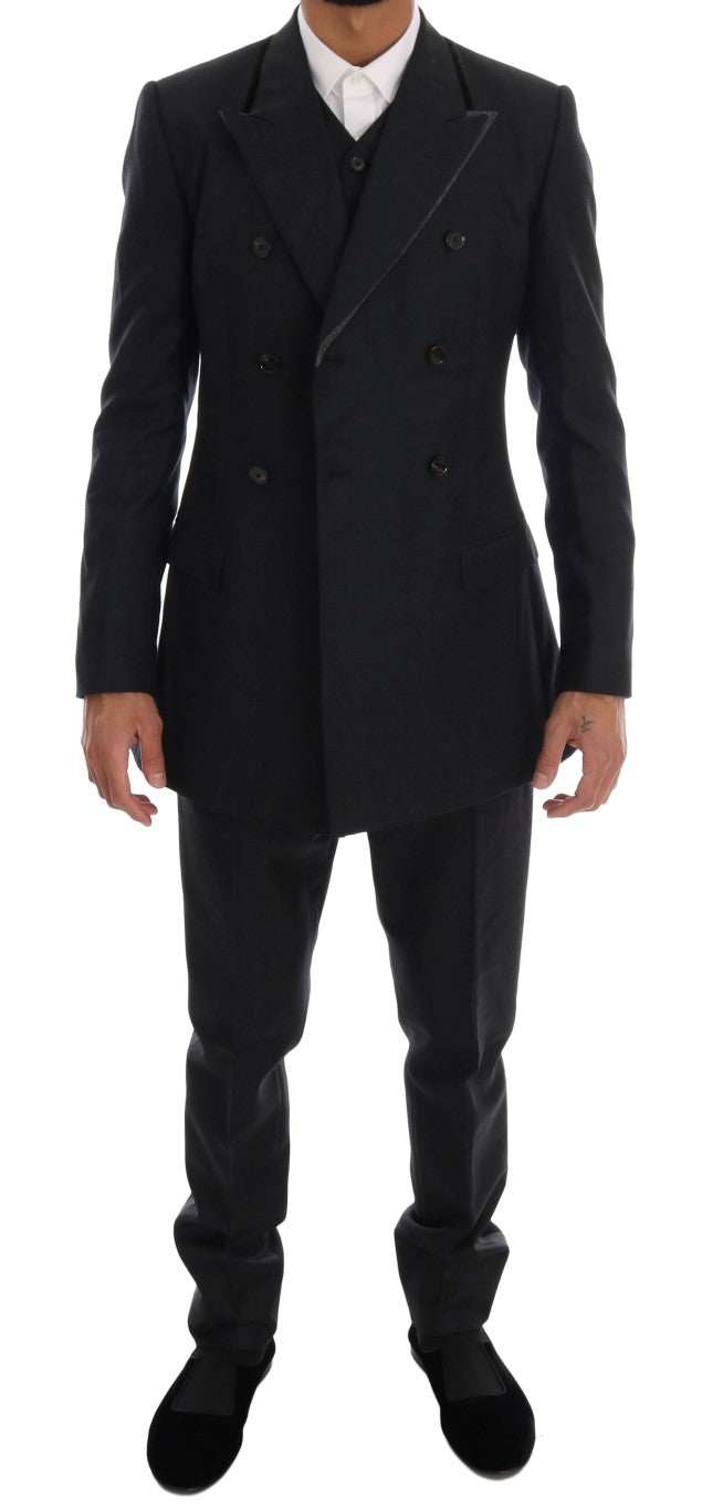 Dolce & Gabbana Wool Three-Piece Suit in Grey