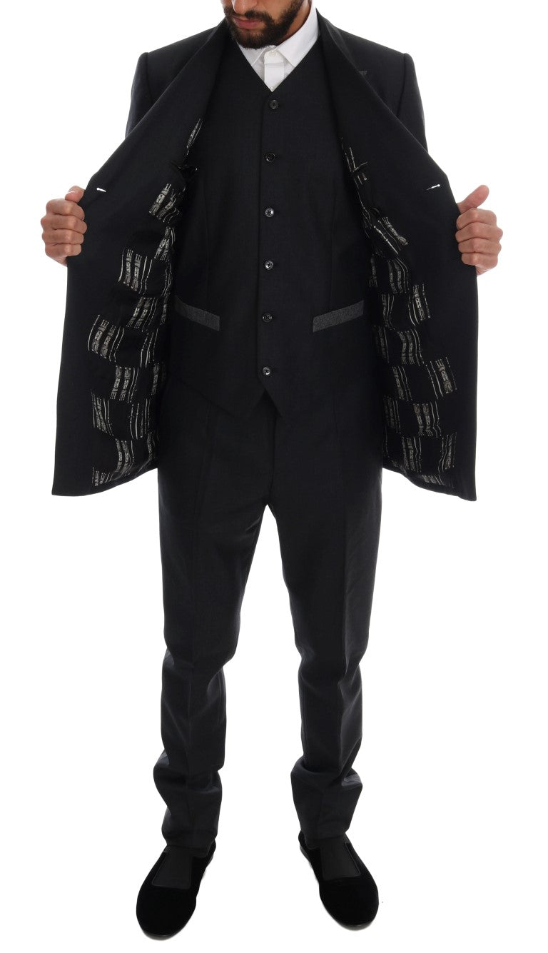 Dolce & Gabbana Wool Three-Piece Suit in Grey