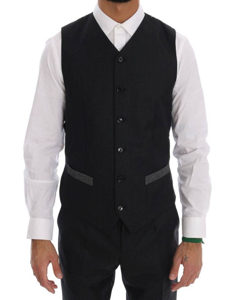 Dolce & Gabbana Wool Three-Piece Suit in Grey